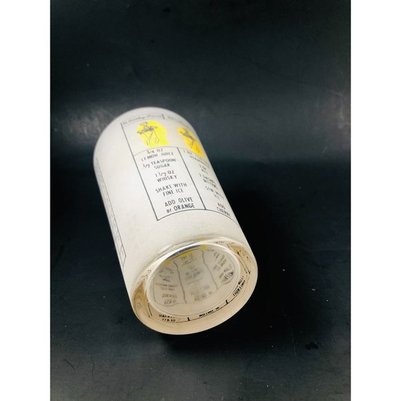 Vtg Federal Cocktail Mixer Shaker Glass Drink Recipes MCM Retro Bar 6” - Picture 5 of 6